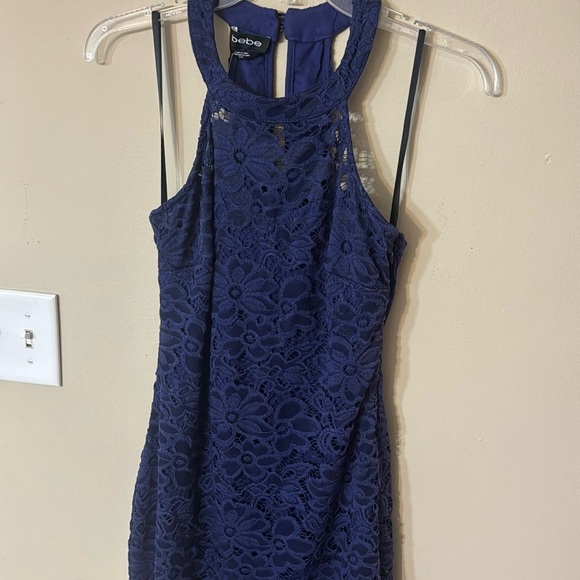 bebe Dresses & Skirts - NWT Bebe Sleeveless Navy Blue Lace Dress - Size Medium